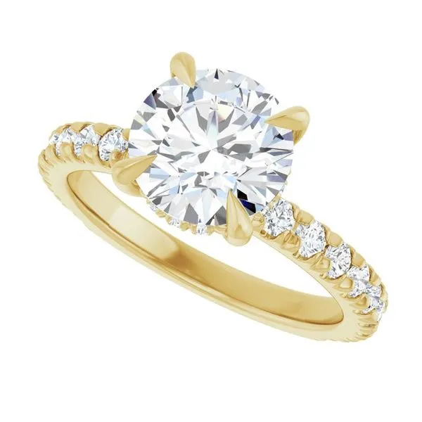 Claw-Prong Hidden Halo-Style Engagement Ring Image 5 Austin's Fine Diamonds & Jewelry Lyndhurst, NJ