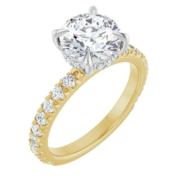 Claw-Prong Hidden Halo-Style Engagement Ring Arezzo Jewelers Elmwood Park, IL