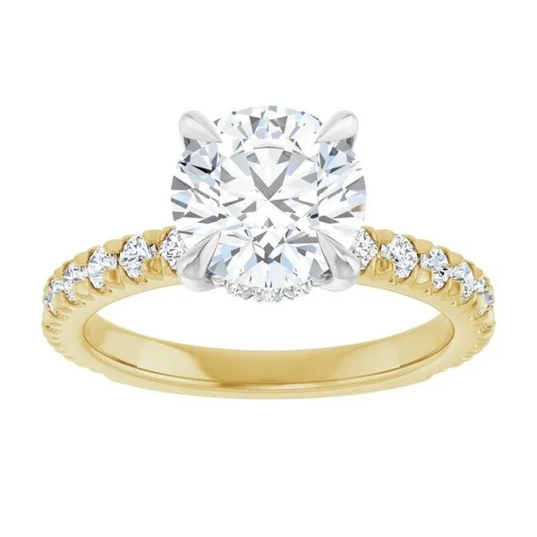 Claw-Prong Hidden Halo-Style Engagement Ring Image 3 JF Jones Jewelers Rochester, NY