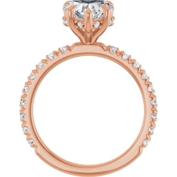 Claw-Prong Hidden Halo-Style Engagement Ring Image 2 Clater Jewelers Louisville, KY