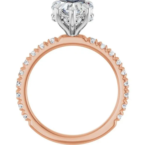 Claw-Prong Hidden Halo-Style Engagement Ring Image 2 Clater Jewelers Louisville, KY