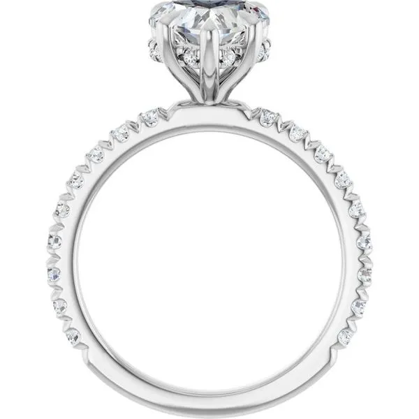 Claw-Prong Hidden Halo-Style Engagement Ring Image 2 Natale Jewelers Sewell, NJ