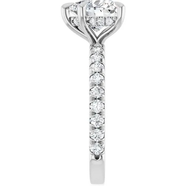 Claw-Prong Hidden Halo-Style Engagement Ring Image 4 Hudson Valley Goldsmith New Paltz, NY