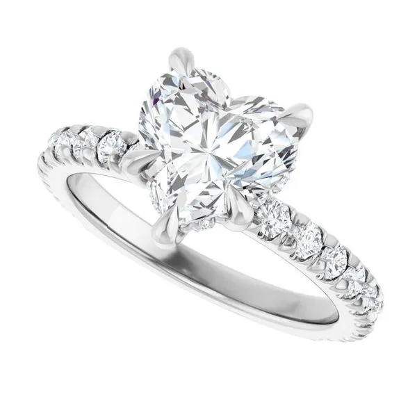 Claw-Prong Hidden Halo-Style Engagement Ring Image 5 Paul James Jewelers Angels Camp, CA