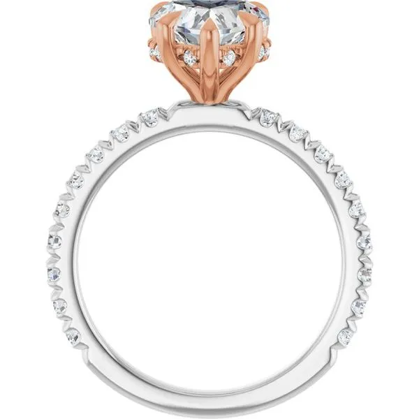 Claw-Prong Hidden Halo-Style Engagement Ring Image 2 Natale Jewelers Sewell, NJ