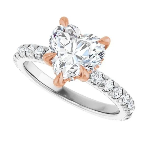 Claw-Prong Hidden Halo-Style Engagement Ring Image 5 Natale Jewelers Sewell, NJ