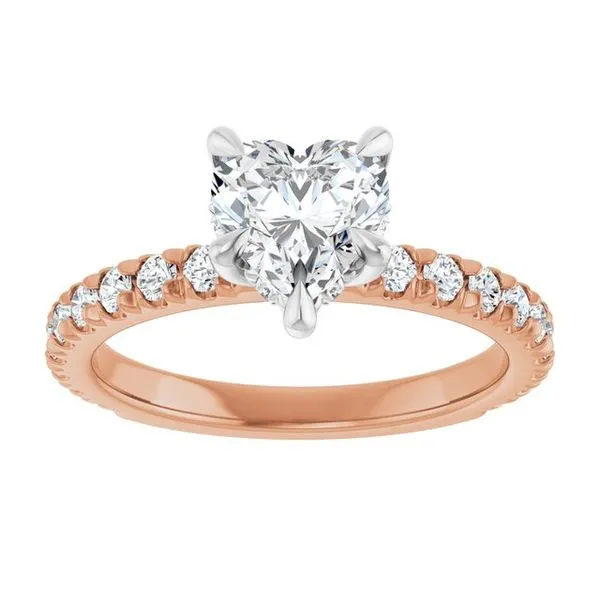 Claw-Prong Hidden Halo-Style Engagement Ring Image 3 Don's Jewelry & Design Washington, IA
