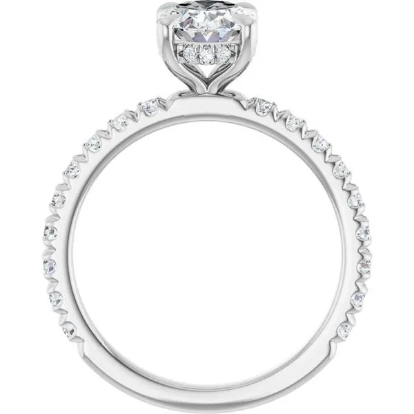 Claw-Prong Hidden Halo-Style Engagement Ring Image 2 Jimmy Smith Jewelers Decatur, AL