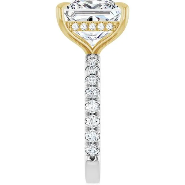 Claw-Prong Hidden Halo-Style Engagement Ring Image 4 Don's Jewelry & Design Washington, IA