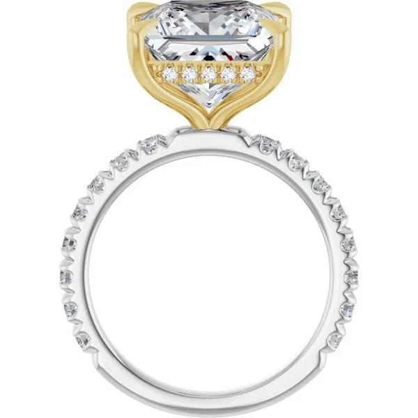 Claw-Prong Hidden Halo-Style Engagement Ring Image 2 The Jewelry Source El Segundo, CA