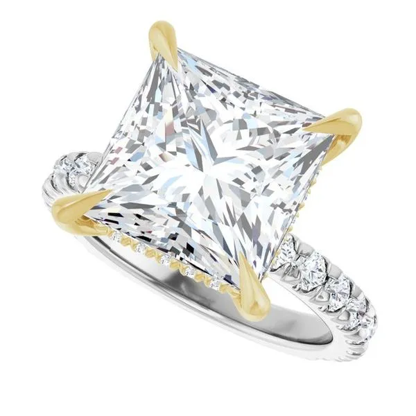 Claw-Prong Hidden Halo-Style Engagement Ring Image 5 JF Jones Jewelers Rochester, NY