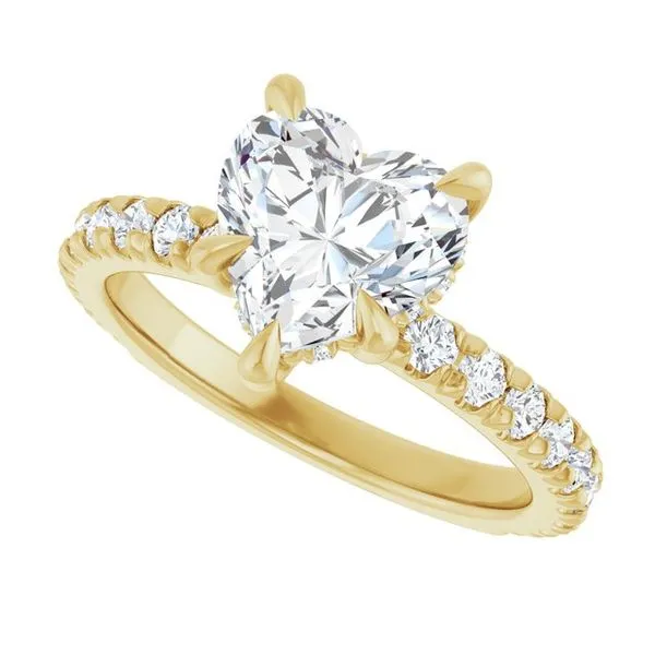 Claw-Prong Hidden Halo-Style Engagement Ring Image 5 Northwood Jewelers Northwood, OH