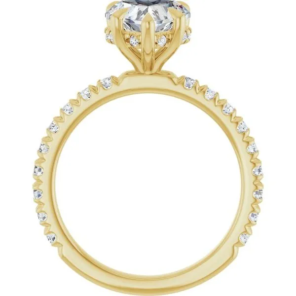 Claw-Prong Hidden Halo-Style Engagement Ring Image 2 Raleigh Diamond Fine Jewelry Raleigh, NC