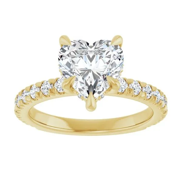 Claw-Prong Hidden Halo-Style Engagement Ring Image 3 Natale Jewelers Sewell, NJ