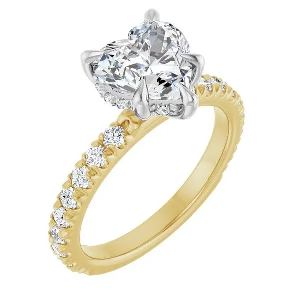 Claw-Prong Hidden Halo-Style Engagement Ring Futer Bros Jewelers York, PA