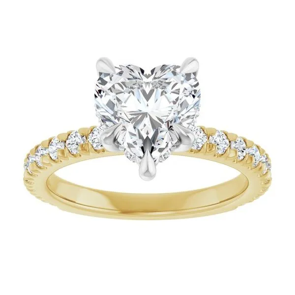 Claw-Prong Hidden Halo-Style Engagement Ring Image 3 J. West Jewelers Round Rock, TX