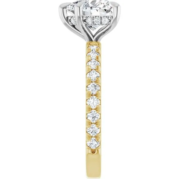 Claw-Prong Hidden Halo-Style Engagement Ring Image 4 Don's Jewelry & Design Washington, IA