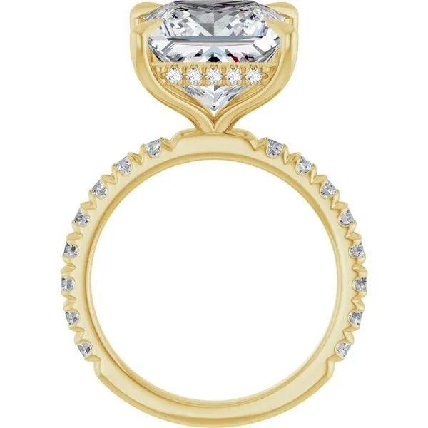 Claw-Prong Hidden Halo-Style Engagement Ring Image 2 Arezzo Jewelers Elmwood Park, IL