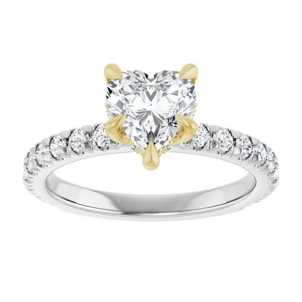 Claw-Prong Hidden Halo-Style Engagement Ring Image 3 Shipley's Fine Jewelry Hampstead, MD
