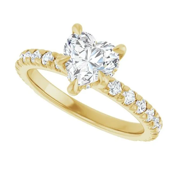 Claw-Prong Hidden Halo-Style Engagement Ring Image 5 Futer Bros Jewelers York, PA