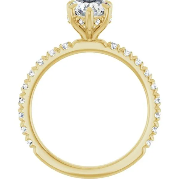 Claw-Prong Hidden Halo-Style Engagement Ring Image 2 Clater Jewelers Louisville, KY