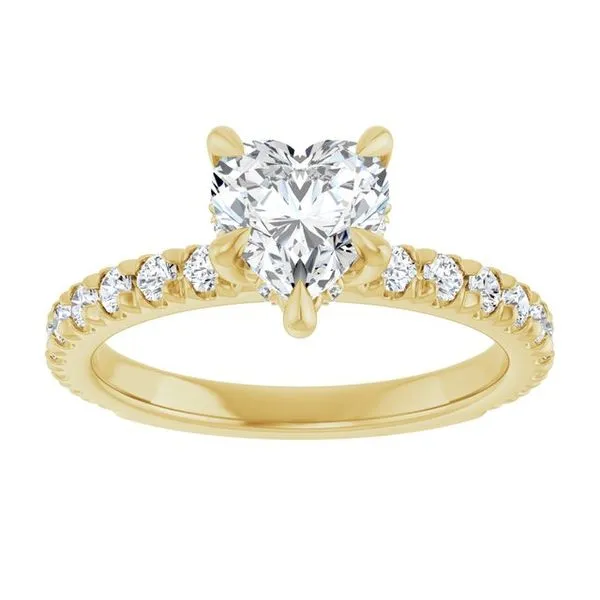 Claw-Prong Hidden Halo-Style Engagement Ring Image 3 Don's Jewelry & Design Washington, IA