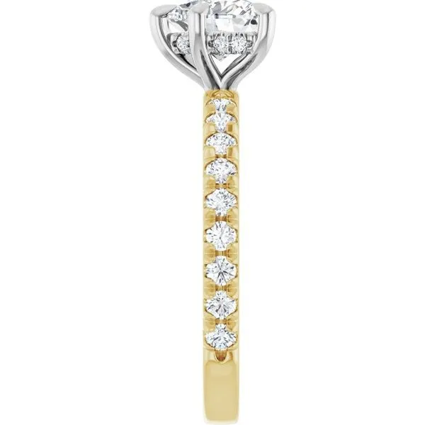 Claw-Prong Hidden Halo-Style Engagement Ring Image 4 Arezzo Jewelers Elmwood Park, IL