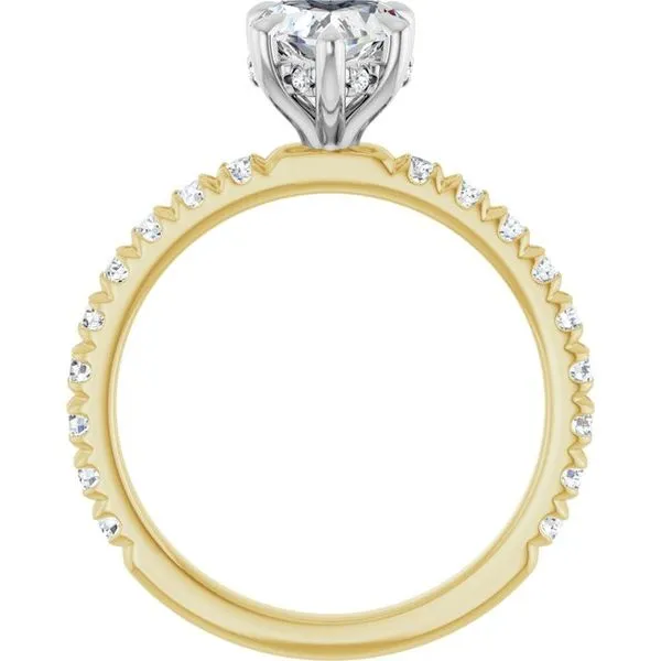 Claw-Prong Hidden Halo-Style Engagement Ring Image 2 J. West Jewelers Round Rock, TX