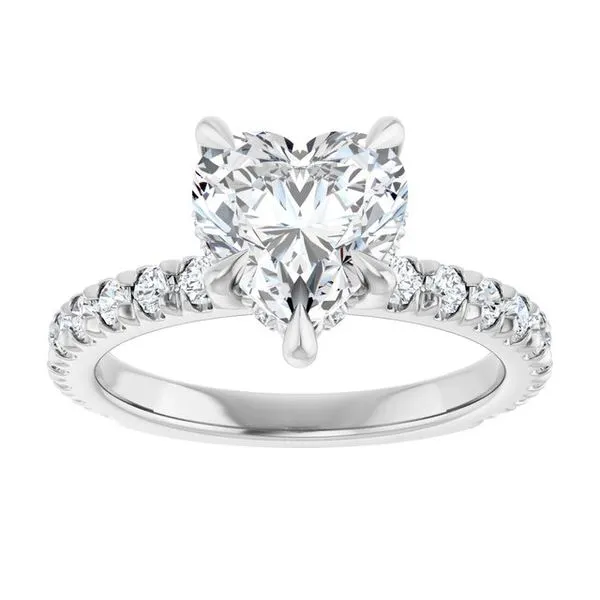 Claw-Prong Hidden Halo-Style Engagement Ring Image 3 Arezzo Jewelers Elmwood Park, IL