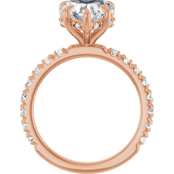 Claw-Prong Hidden Halo-Style Engagement Ring Image 2 Arezzo Jewelers Elmwood Park, IL
