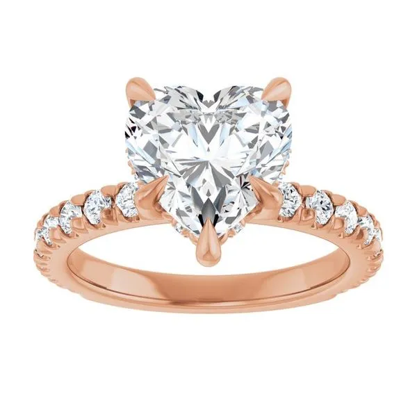Claw-Prong Hidden Halo-Style Engagement Ring Image 3 Arezzo Jewelers Elmwood Park, IL