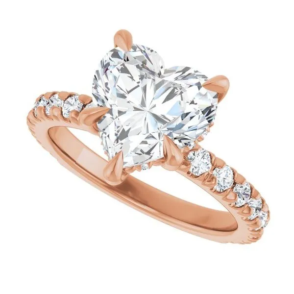 Claw-Prong Hidden Halo-Style Engagement Ring Image 5 Don's Jewelry & Design Washington, IA