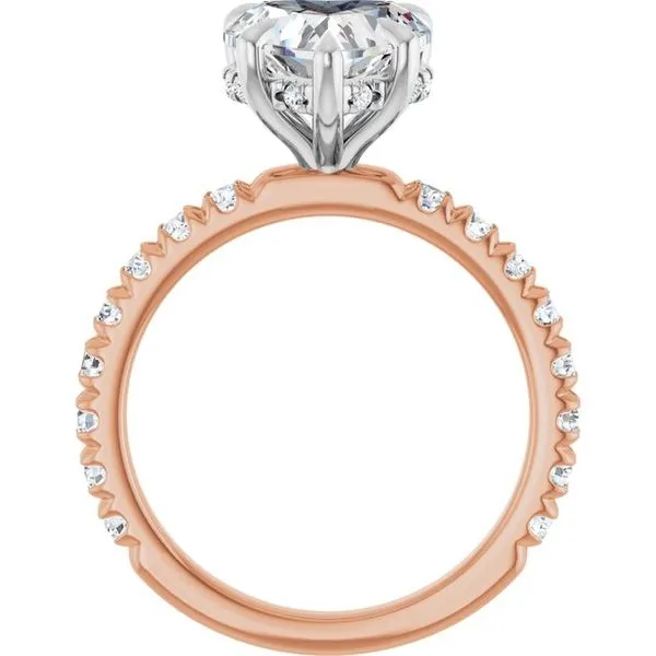 Claw-Prong Hidden Halo-Style Engagement Ring Image 2 Hudson Valley Goldsmith New Paltz, NY