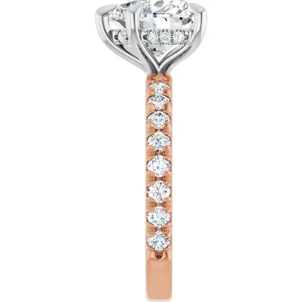 Claw-Prong Hidden Halo-Style Engagement Ring Image 4 Don's Jewelry & Design Washington, IA