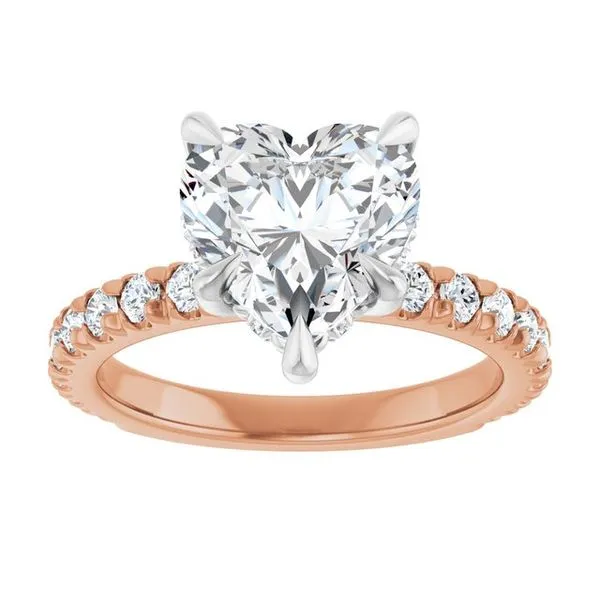 Claw-Prong Hidden Halo-Style Engagement Ring Image 3 Don's Jewelry & Design Washington, IA