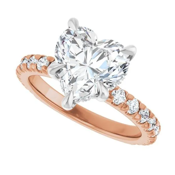 Claw-Prong Hidden Halo-Style Engagement Ring Image 5 Jimmy Smith Jewelers Decatur, AL