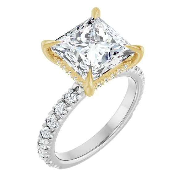 Claw-Prong Hidden Halo-Style Engagement Ring Don's Jewelry & Design Washington, IA