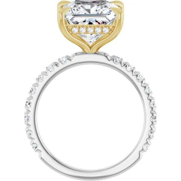 Claw-Prong Hidden Halo-Style Engagement Ring Image 2 Northwood Jewelers Northwood, OH