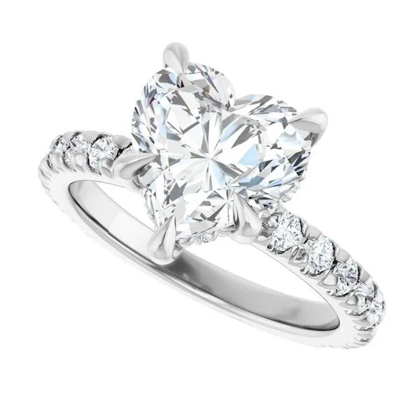 Claw-Prong Hidden Halo-Style Engagement Ring Image 5 Witt's Jewelry Wayne, NE