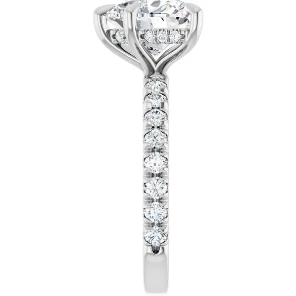 Claw-Prong Hidden Halo-Style Engagement Ring Image 4 Vulcan's Forge LLC KANSAS CITY, MO