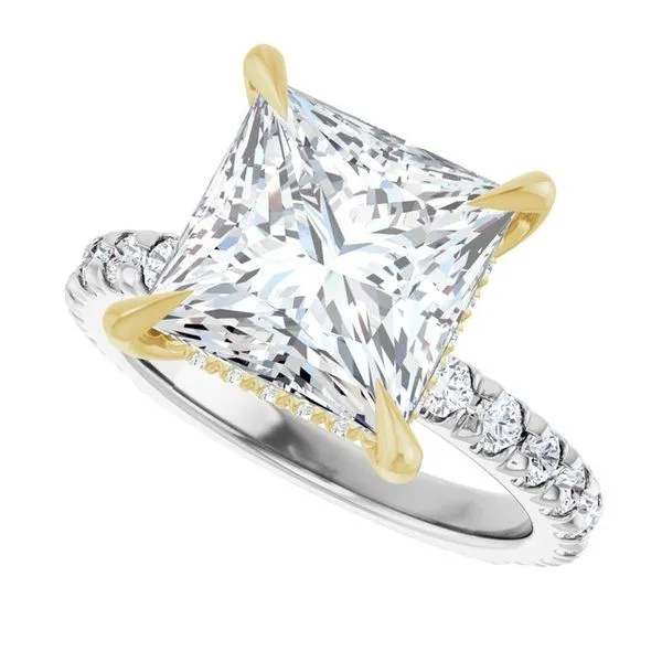 Claw-Prong Hidden Halo-Style Engagement Ring Image 5 The Jewelry Source El Segundo, CA