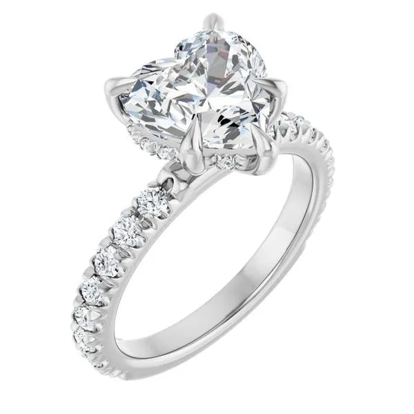 Claw-Prong Hidden Halo-Style Engagement Ring Don's Jewelry & Design Washington, IA
