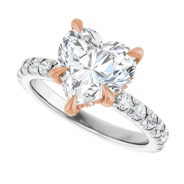 Claw-Prong Hidden Halo-Style Engagement Ring Image 5 Natale Jewelers Sewell, NJ