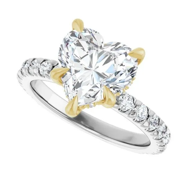 Claw-Prong Hidden Halo-Style Engagement Ring Image 5 Austin's Fine Diamonds & Jewelry Lyndhurst, NJ