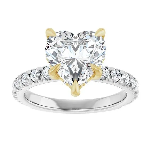 Claw-Prong Hidden Halo-Style Engagement Ring Image 3 Natale Jewelers Sewell, NJ