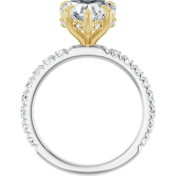 Claw-Prong Hidden Halo-Style Engagement Ring Image 2 The Jewelry Source El Segundo, CA