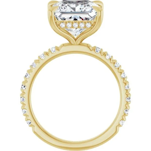 Claw-Prong Hidden Halo-Style Engagement Ring Image 2 Don's Jewelry & Design Washington, IA