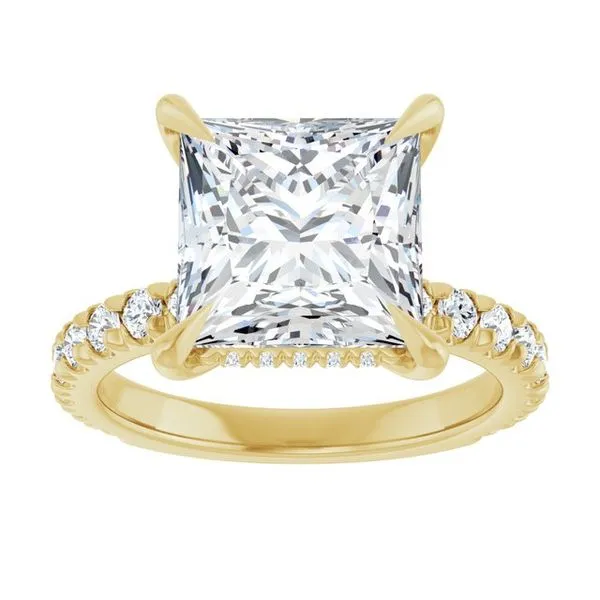 Claw-Prong Hidden Halo-Style Engagement Ring Image 3 Arezzo Jewelers Elmwood Park, IL
