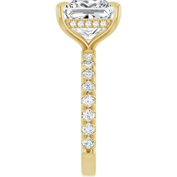 Claw-Prong Hidden Halo-Style Engagement Ring Image 4 Arezzo Jewelers Elmwood Park, IL