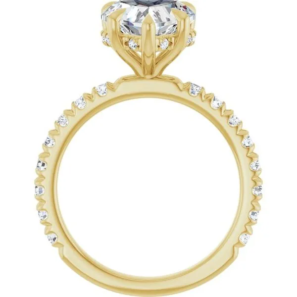Claw-Prong Hidden Halo-Style Engagement Ring Image 2 Austin's Fine Diamonds & Jewelry Lyndhurst, NJ